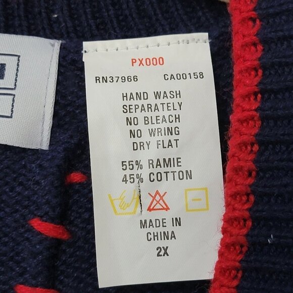 Jantzen Woman Fourth Of July Red White Blue Cotton Embroidered By Hand Vest 2X - Picture 12 of 12